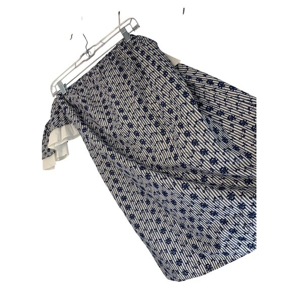 CeCe Indigo Sky Off-The-Shoulder Embroider Dress Mini Size 2 NWT - Picture 2 of 10